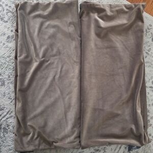 Brown Velvet PHANTOSCOPE  California  22" Square Pillow Covers Set Of Two EUC